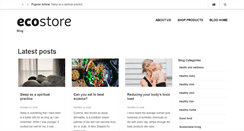 Desktop Screenshot of blog.ecostore.co.nz
